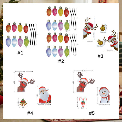 Christmas Honeycomb Reflective Magnetic Stickers