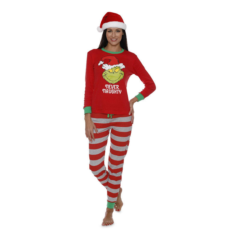 The Grinch Green Hair Monster Christmas Family Pajamas Sets