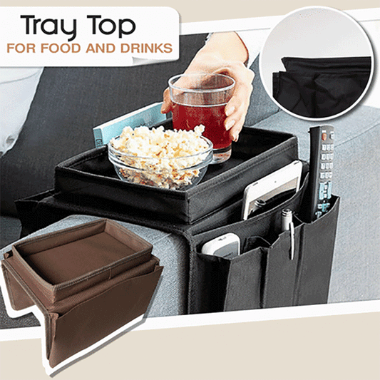 Sofa Armrest Tray With Organiser