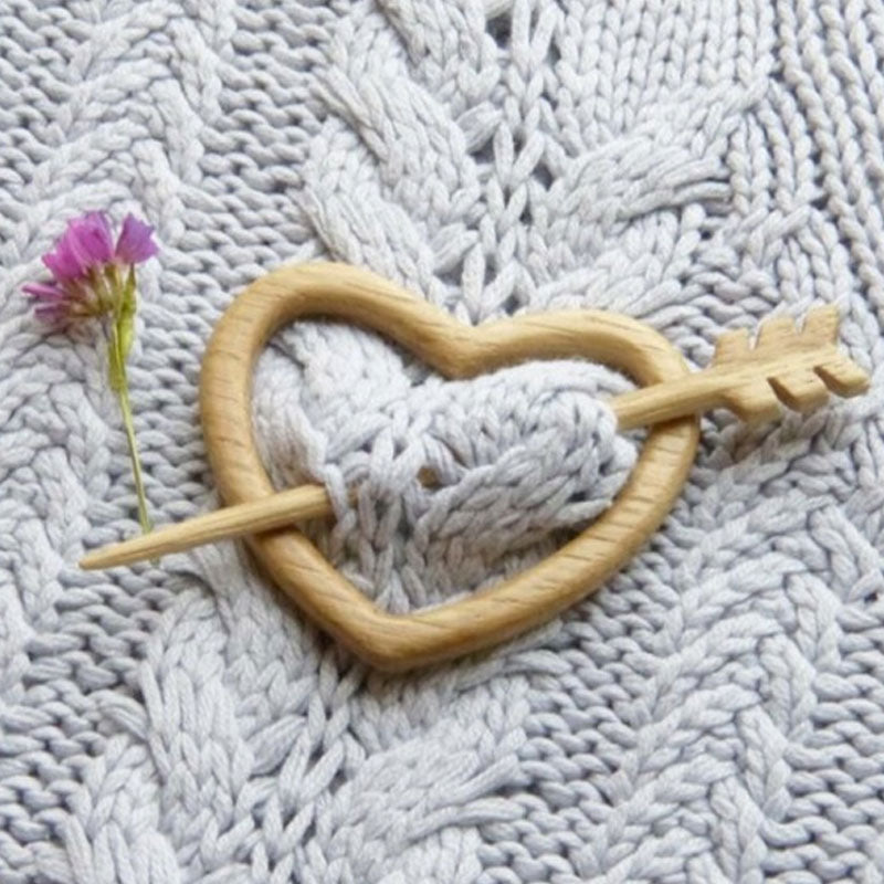 Handmade Wooden Brooch Pin