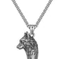 Folbom- Retro Wolf Head Titanium Steel Necklace