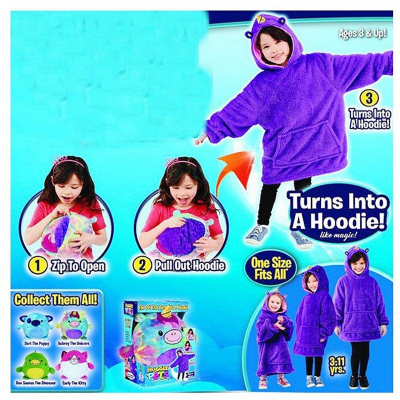 Cute Doll Pets Plush Hoodie Sweatshirt for Kids