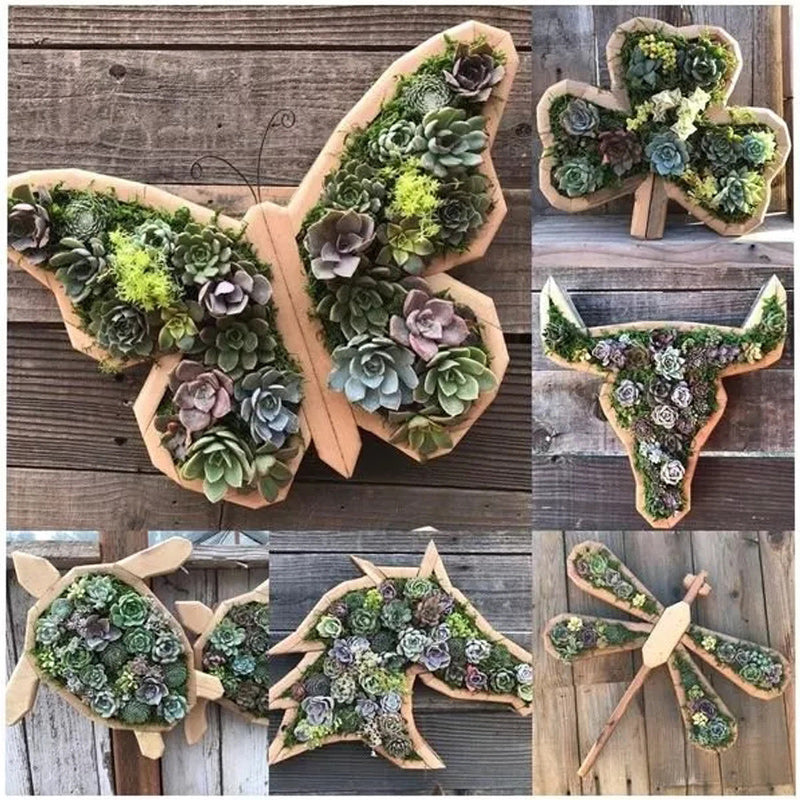 Bull Head Planter Statue Wall Mounted Outdoor Planter Pots