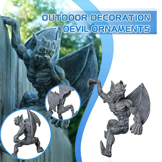 Gargoyle Fence Topper Hanger-Outdoor Wall Decor
