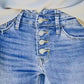Vintage Button Fly High Waist Flare Leg Jeans