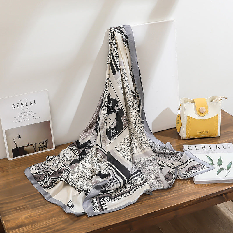 Silk Scarf Women Chiffon Shawl