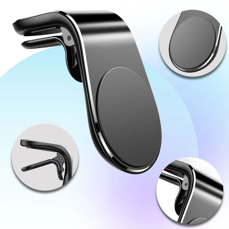 Universal 360 Degrees Rotation L-Shape Magnetic Car Phone Holder