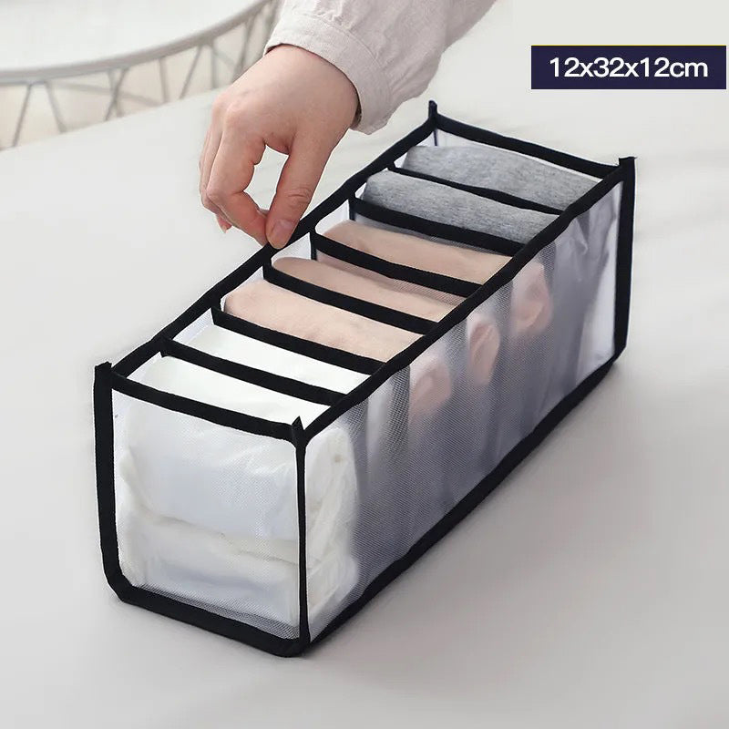 Drawer type separator basket for trousers and clothes storage box