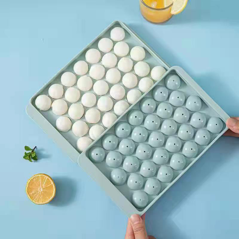 Round Ice Cube Tray with Lid Ice Ball Maker Mold