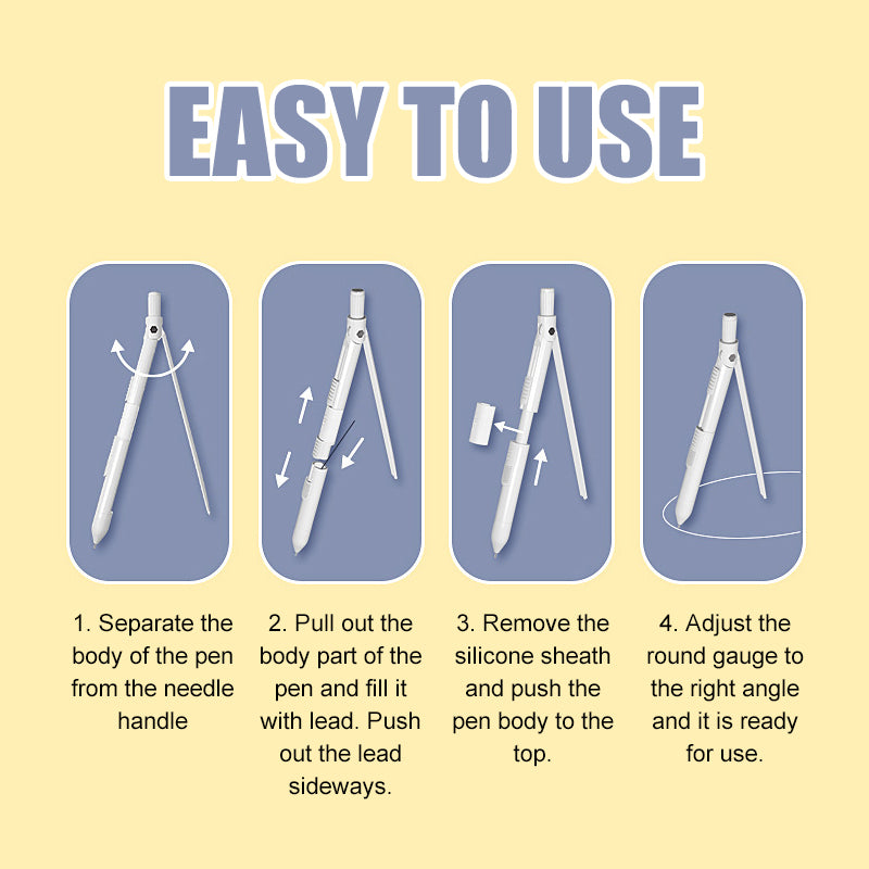 Multifunctional Automatic Pencil Compass Ruler Set