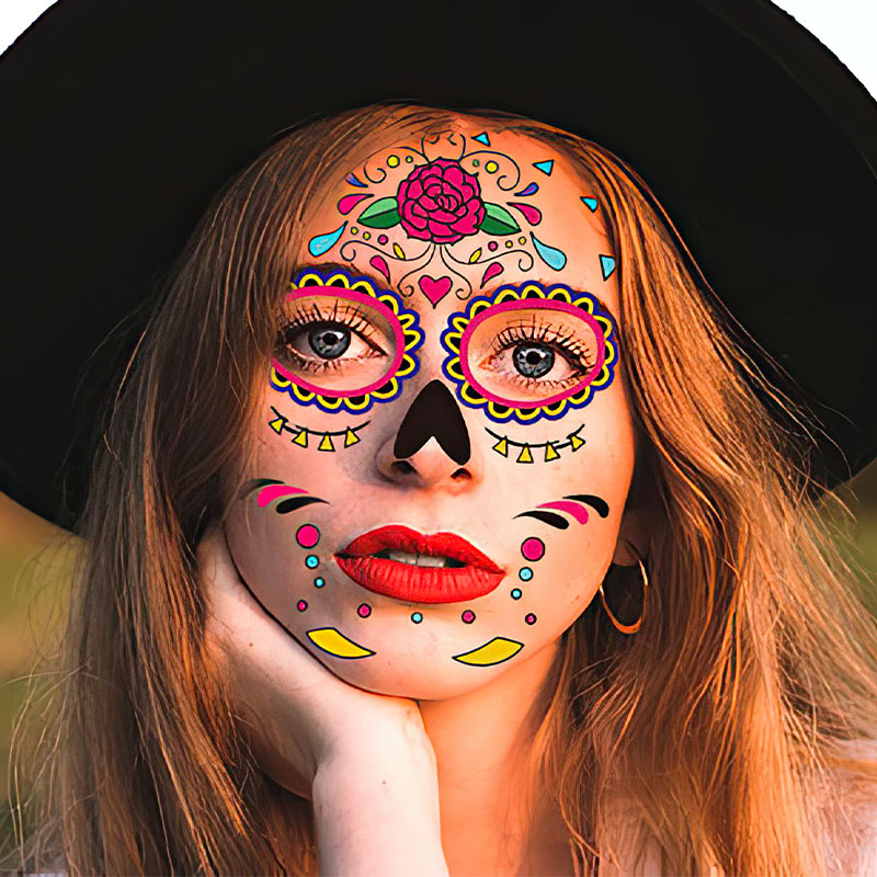 Halloween Face Tattoo Stickers