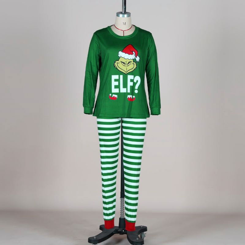 Christmas Family Green Elf Pajama Set