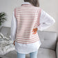 Design Striped College Knit Vest