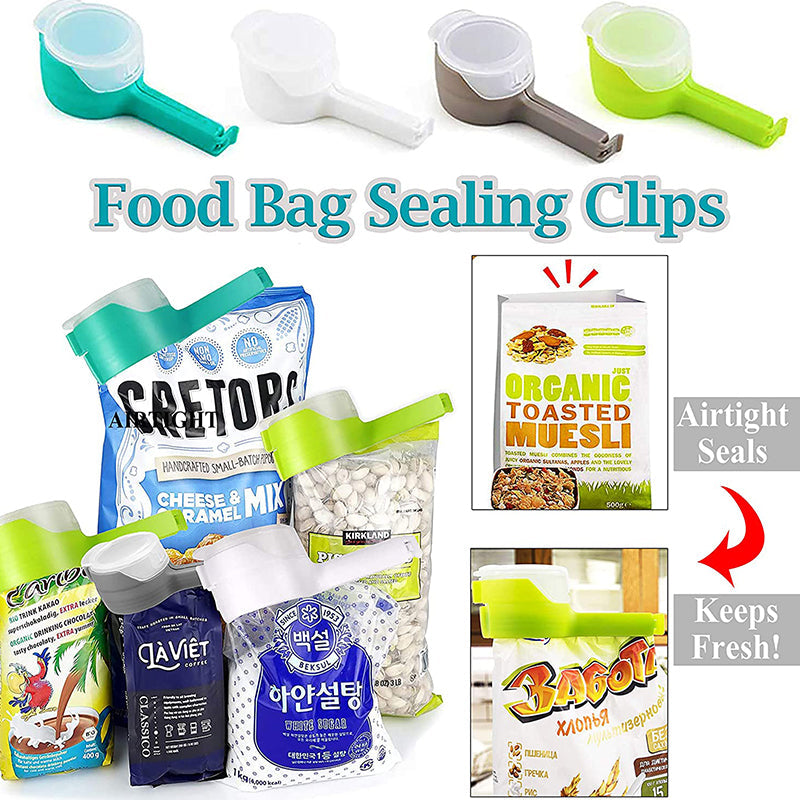 Plastic Food Bag Clips (4 Pcs)