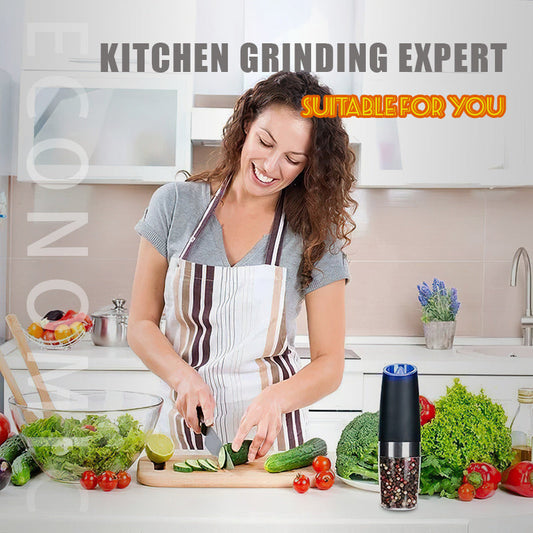 Automatic Electric Gravity Induction Salt and Pepper Grinder
