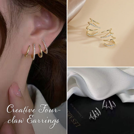 Creative Four-claw Earrings