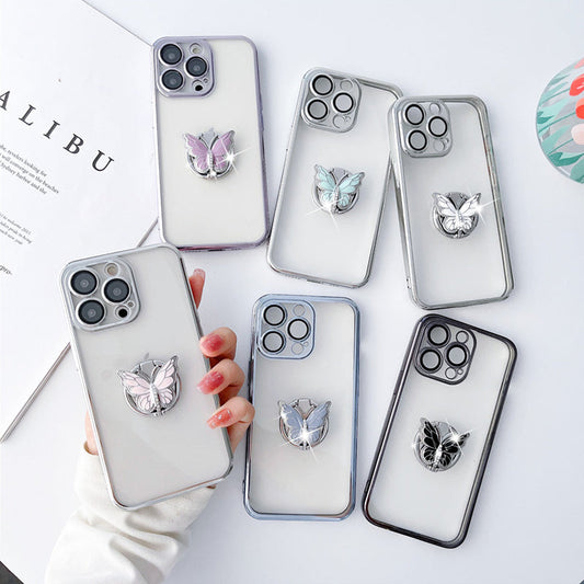 Electroplating Bow Knot Ring Holder Phone Case