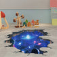 Creative 3D Blue Cosmic Galaxy Wall Sticker