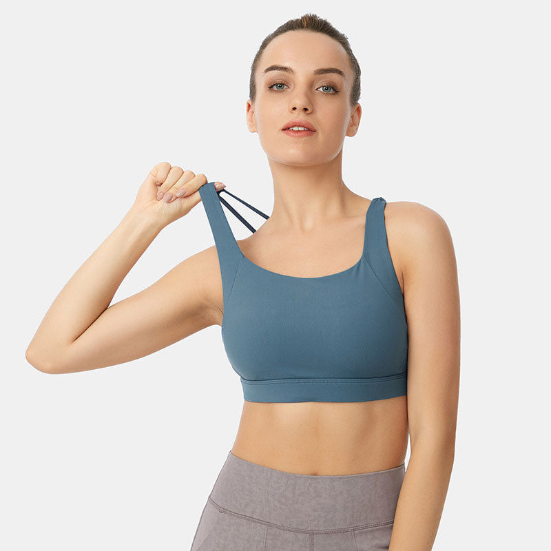 Cross Back Strappy Sports Bra