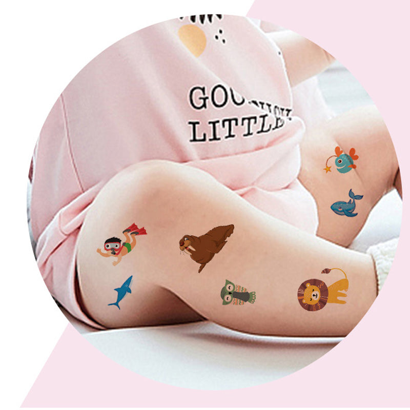 Cute Kids Cartoon Tattoo Face Fun Sticker