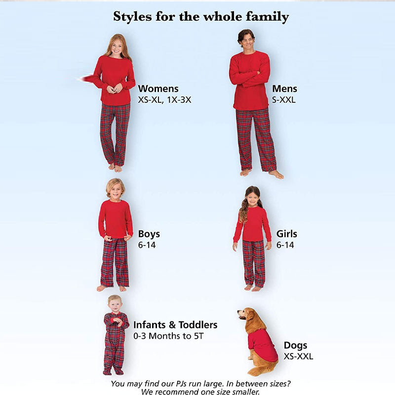 2021 Stewart Plaid Flannel Matching Christmas Family Pajamas