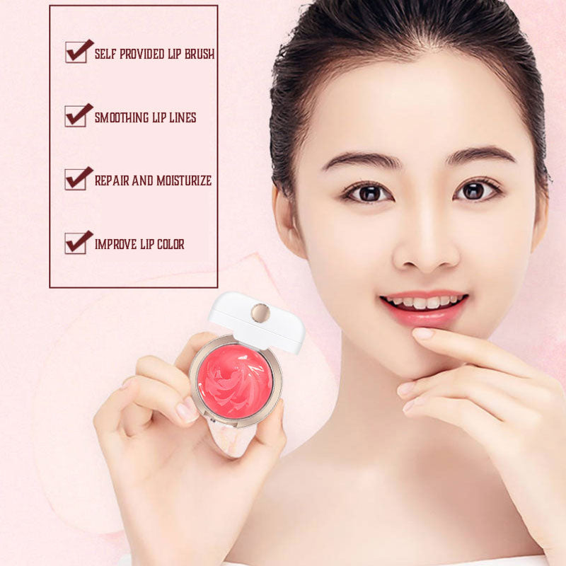 Air Cushion Moisturizer Lip Mask, Prevention Dry and Crack Lip Built-in Lip Brush