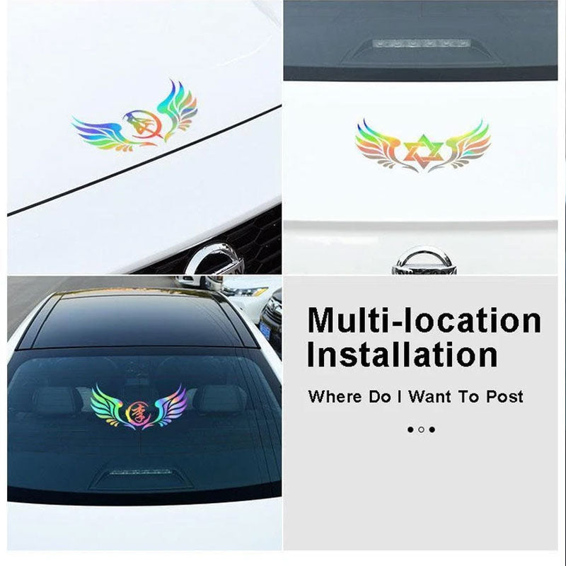 3D Angel Wings Colorful Laser Car Sticker（2PCS）