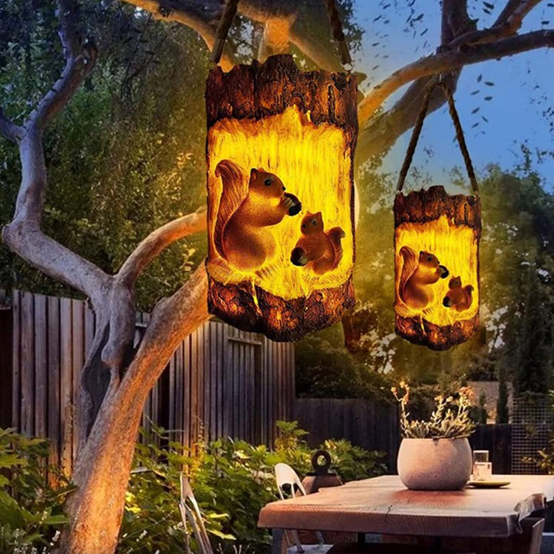 Squirrel Figurine Gift Solar Lamp