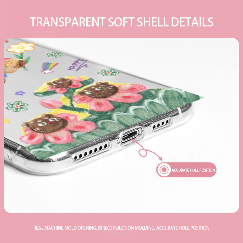 Transparent Soft Protective Case for Girls Women