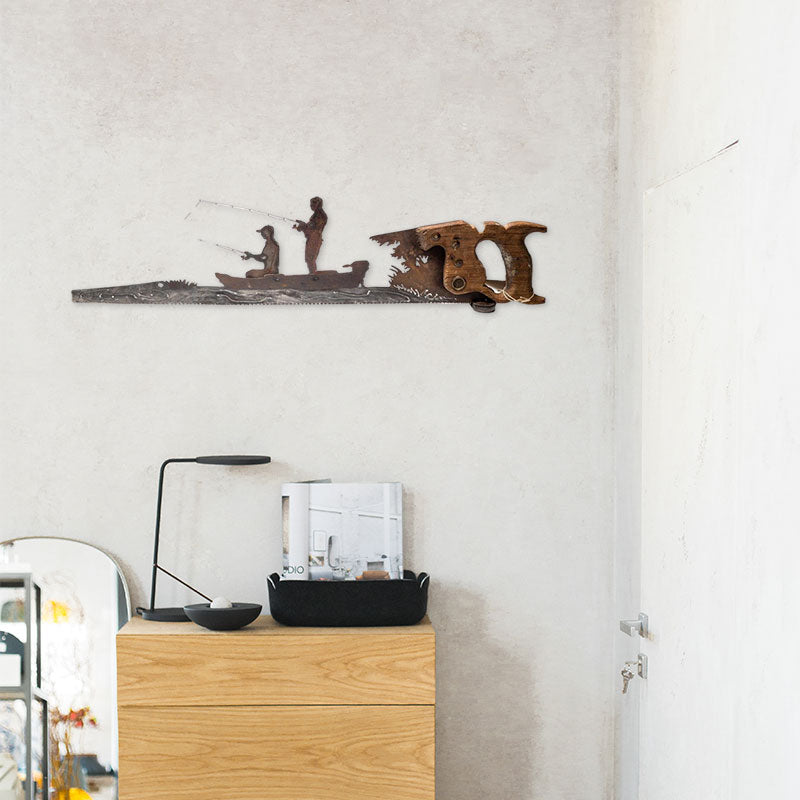 🤓father's Day Unique Gift🎁Hand Saw Metal Art - Rustic Wall Decor