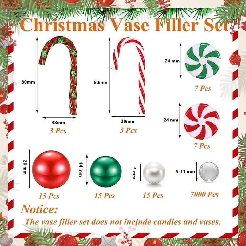 Christmas Vase Filler Pearl Set