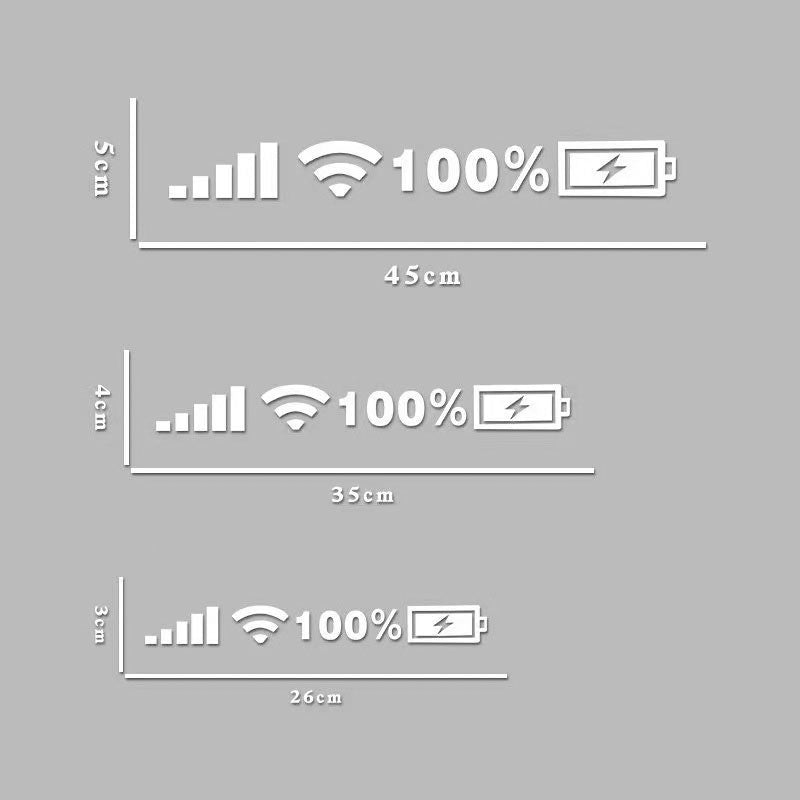 3 PCS Mobile Phone Signal Reflective Car Stickers