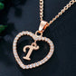 Heart A-Z Initial Letter Necklace