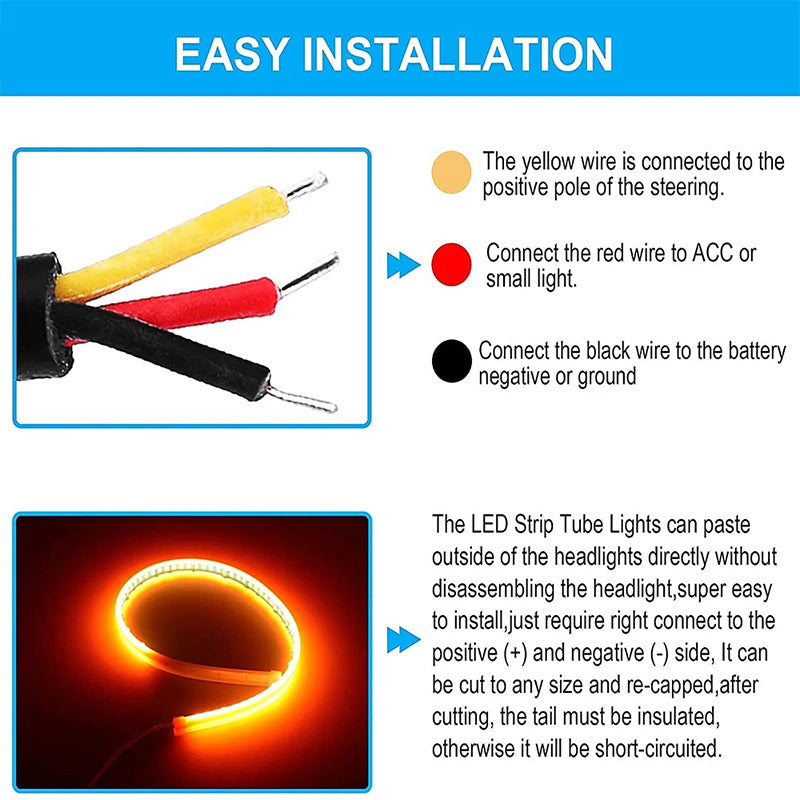 LED Daytime Running Lights Sequential Turn Signal Light