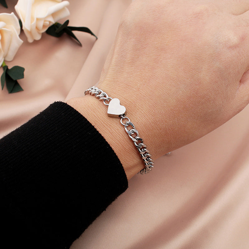 Cuban Chain Couple Bracelet (1 Pair)