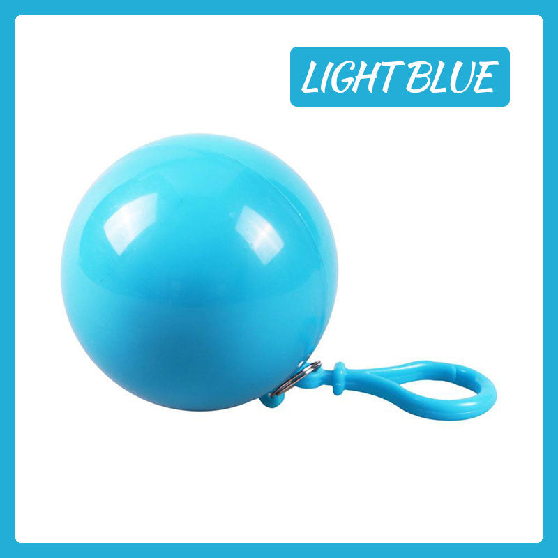 Portable Poncho Disposable Raincoat Ball Keychain