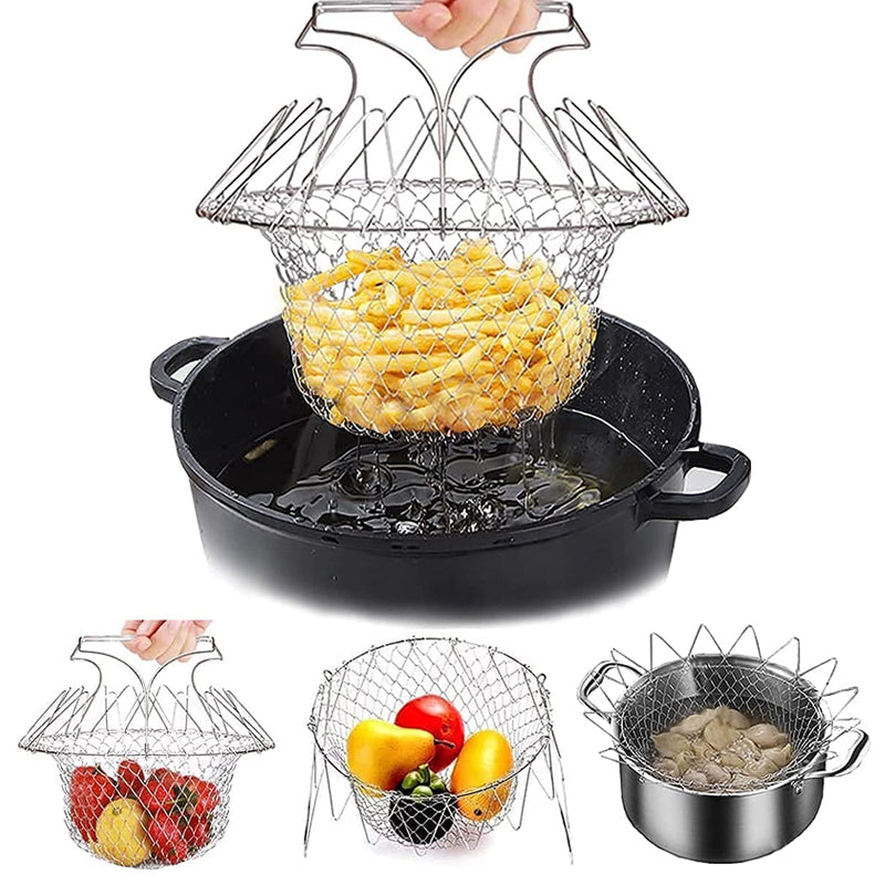 Stainless Steel Telescopic Frying Basket