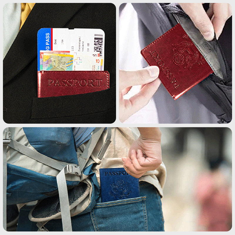 PU Leather RFID Passport Holder