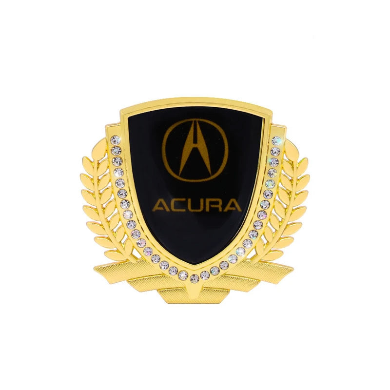 3D Wheat Ear Diamond Metal Creative Car Sticker