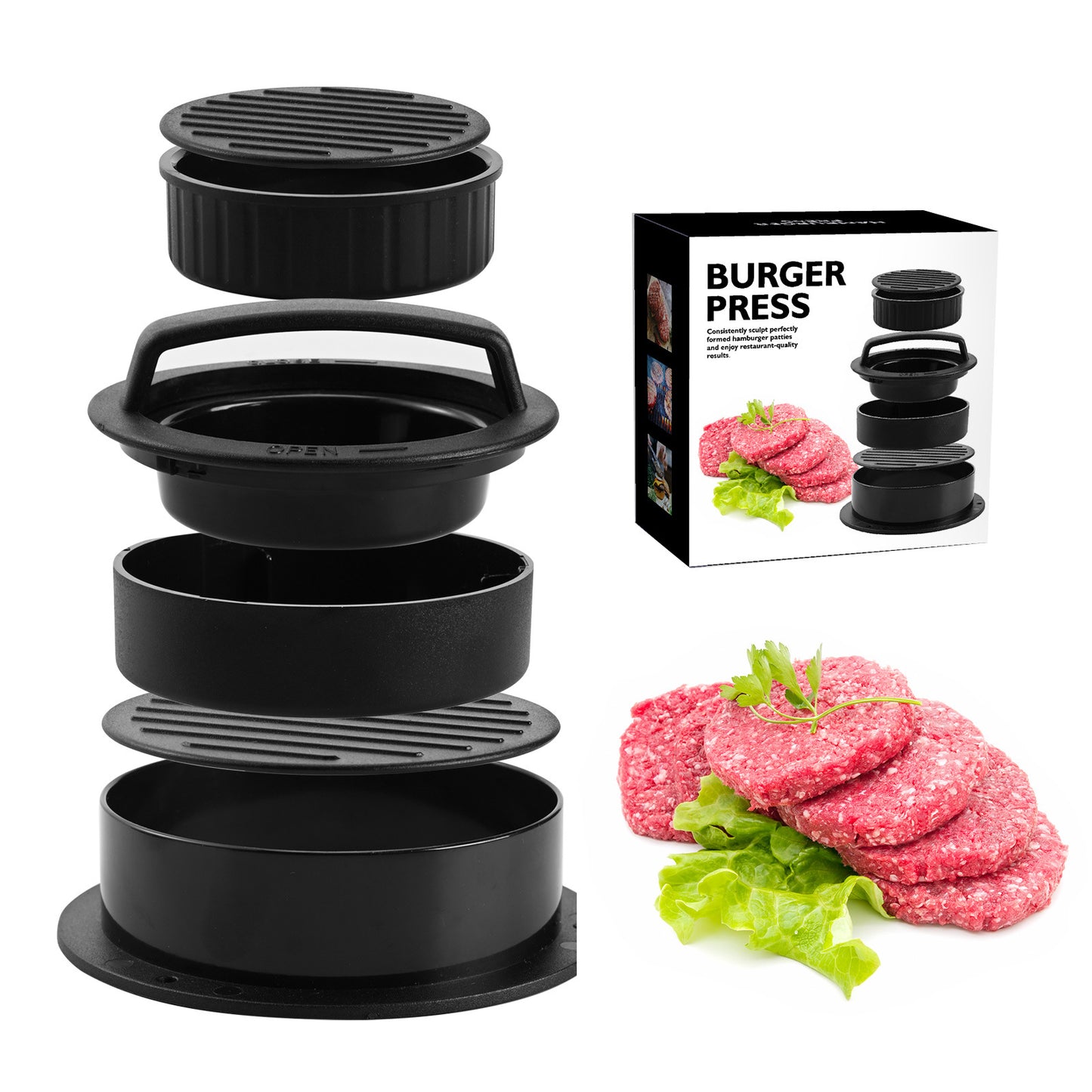 🔥3-in-1 Burger Press