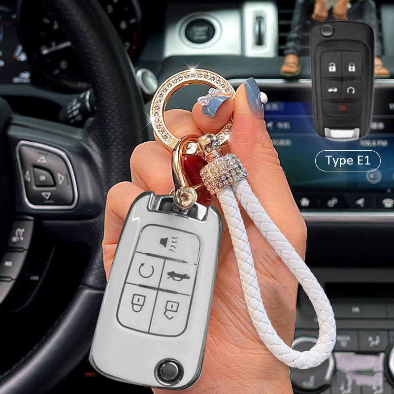 Chevrolet Car Key Case Rhinestones Keychain