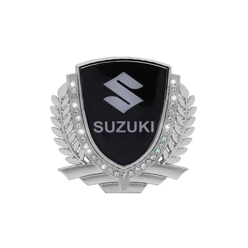 3D Wheat Ear Diamond Metal Creative Car Sticker