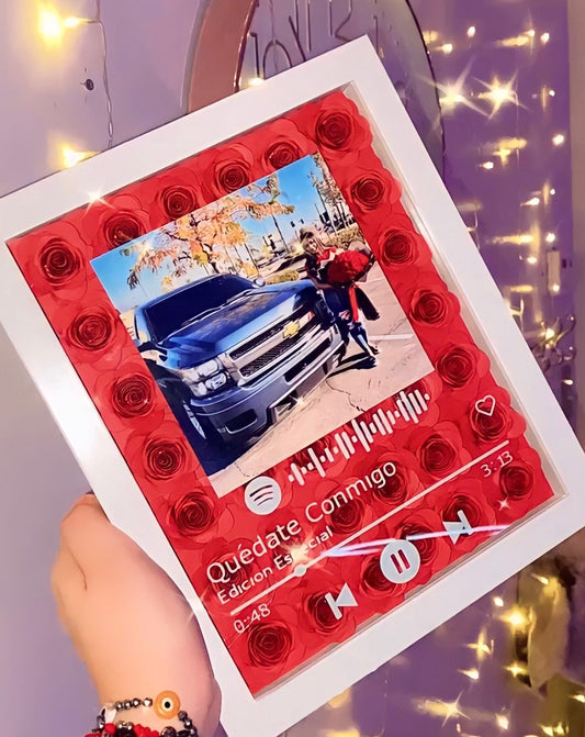 Personalized DIY Song Name Rose Photo Frame