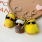 Mini Plush Duck Car Keychain