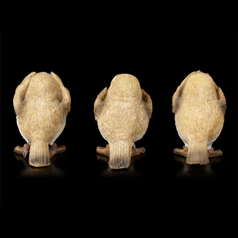 Three Wise Robin Figurines
