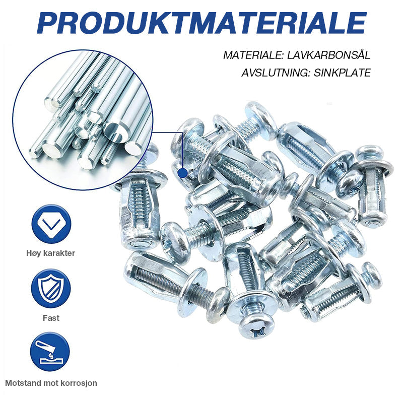 Ekspansjonsskrue Kronbladmutter/expansion screw petal nut
