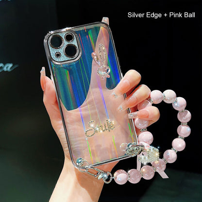 Creative Rabbit Wrist Strap Chain Phone Case