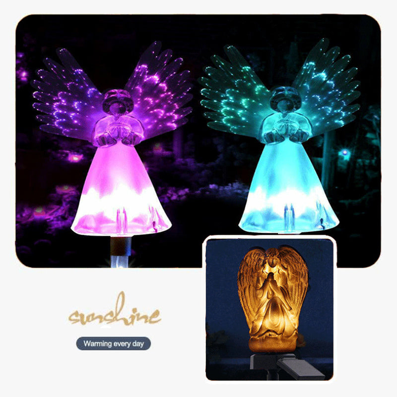 LED  Outdoor Multi-Color Changing Solar Angel Lamp