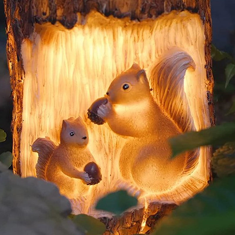 Squirrel Figurine Gift Solar Lamp