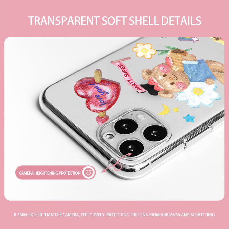 Transparent Soft Protective Case for Girls Women